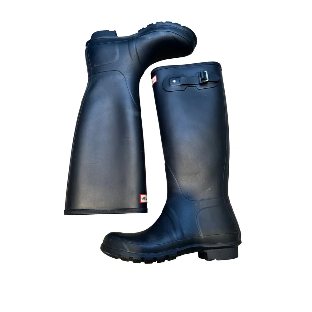 Hunter Original Tall Matte Black Rain Boots Womens US 9‎ EU 40/41 Waterproof